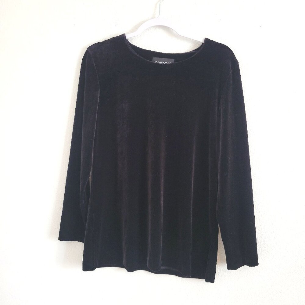 Briggs Black Velvet Shirt VTG T-Shirt EUC Size S
